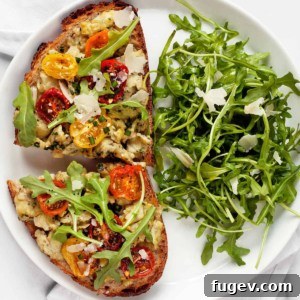 Pesto Eggs with Roasted Tomatoes with a salad