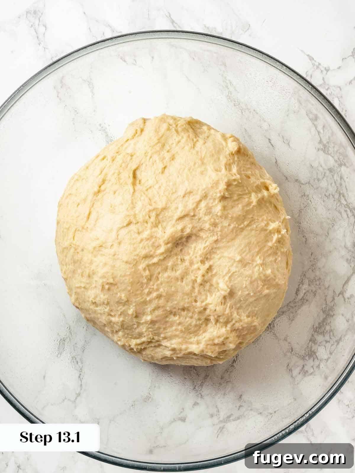 Pillowy Potato Loaf 12 Potato bread dough resting before the first rise in a lightly greased bowl.