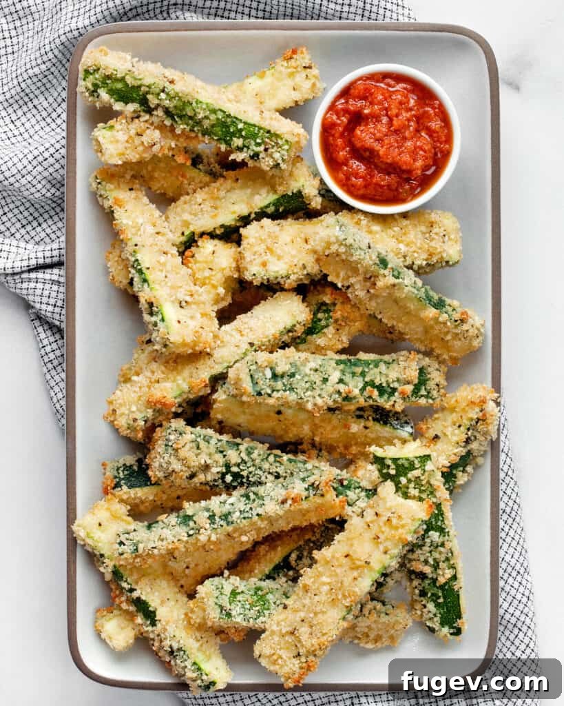 Golden Zucchini Sticks 3 Baked Zucchini Fries