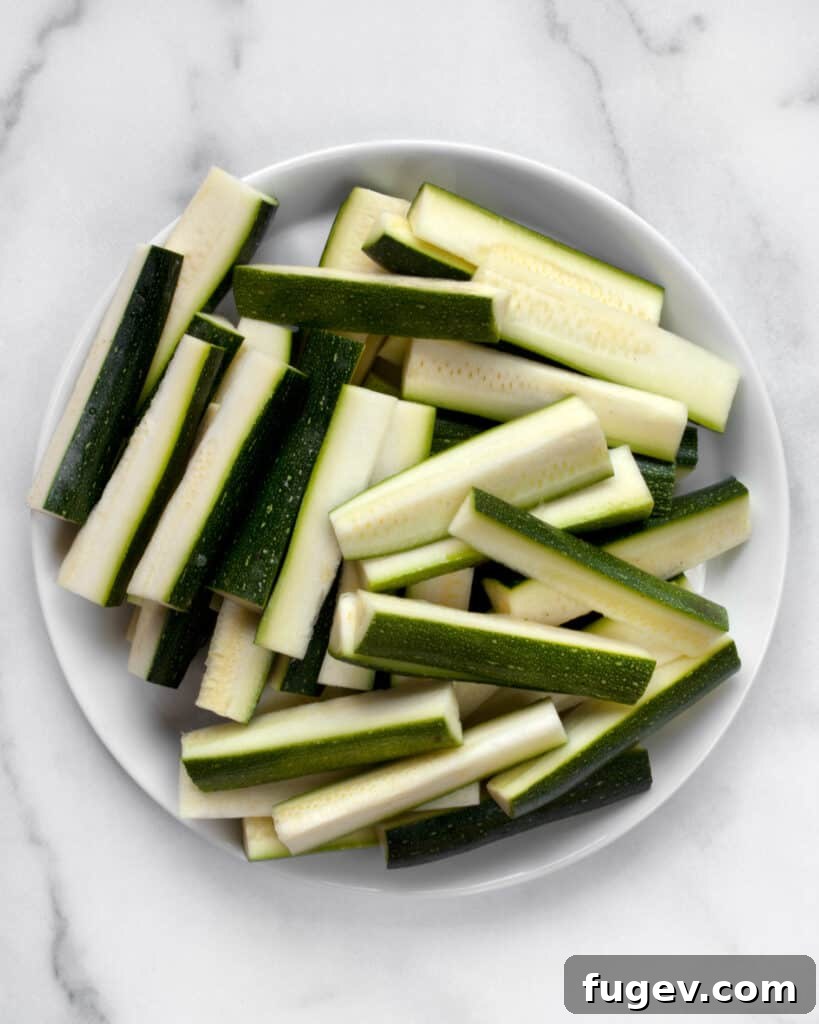 Golden Zucchini Sticks 4 Zucchini batons