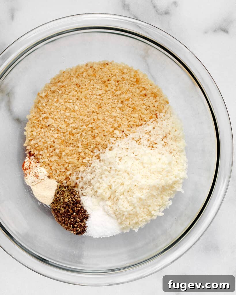 Golden Zucchini Sticks 9 Panko spice mixture