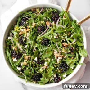 Blackberry Salad with Basil Pesto Vinaigrette