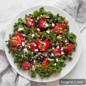 Mixed berry salad on a plate.