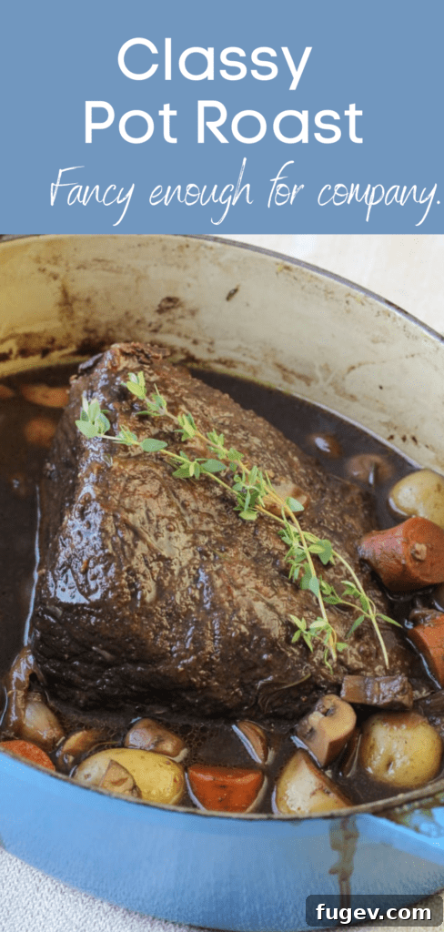 Tender Slow-Braised Beef Roast 3 Classy Pot Roast - A featured image for social sharing.