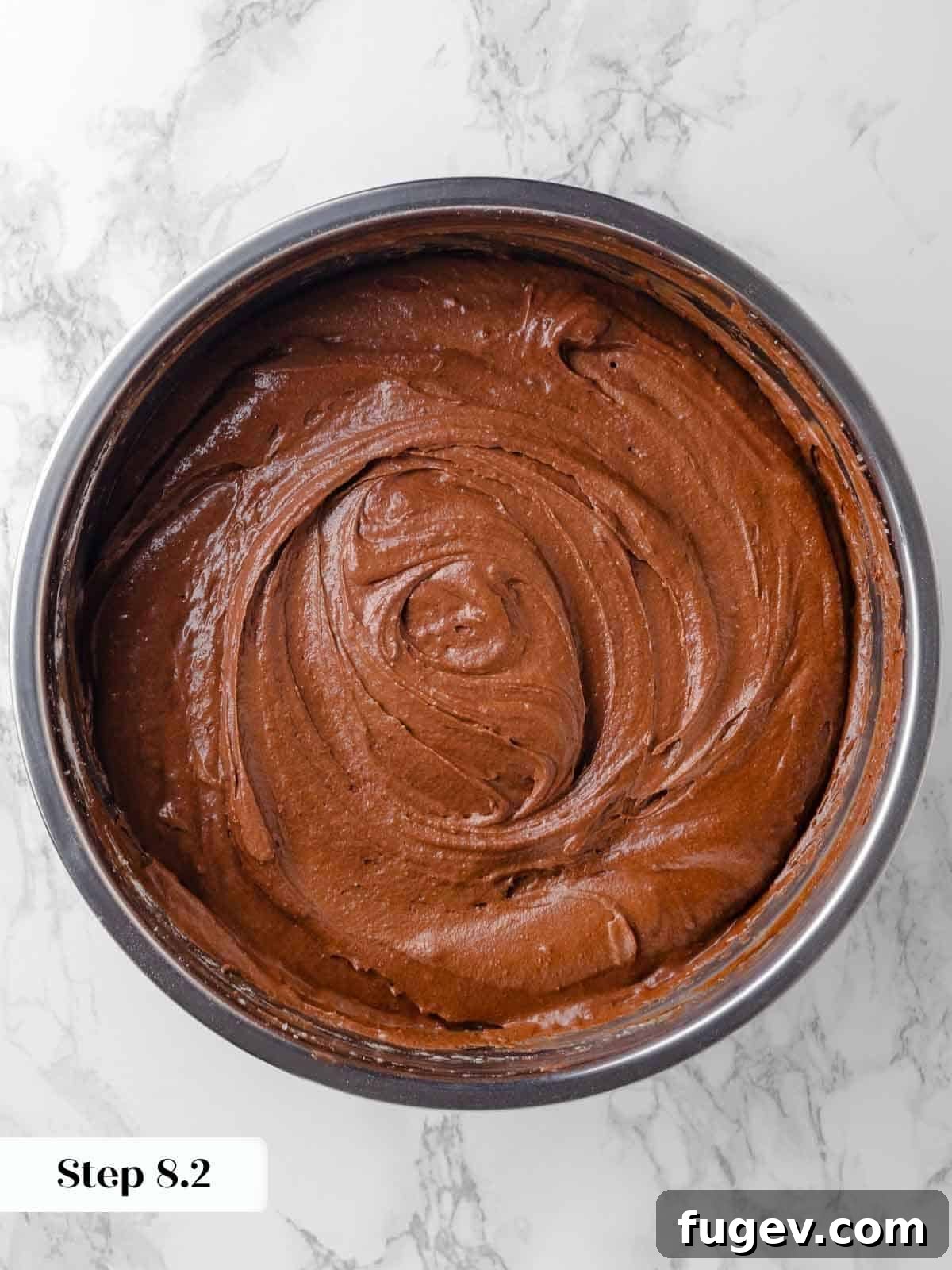 Luck of the Irish Cupcakes 10 Thick, dark chocolate cupcake batter, enriched with Guinness, is ready to be scooped into individual cupcake liners for baking.