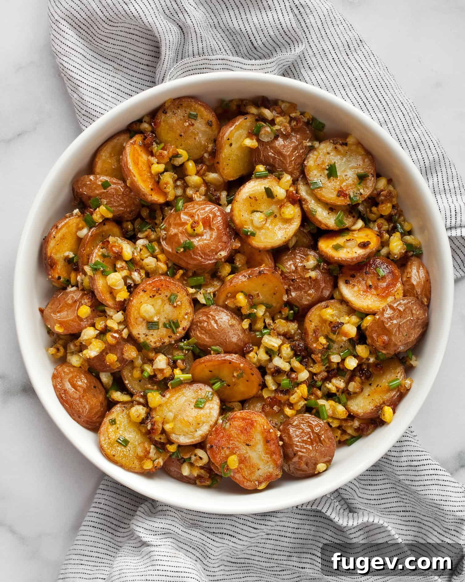 Rustic Roasted Red Potato Salad 2 Roasted Red Potato Salad with Corn