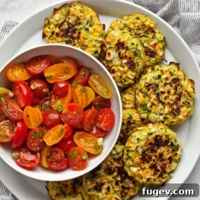 Baked Zucchini Corn Fritters