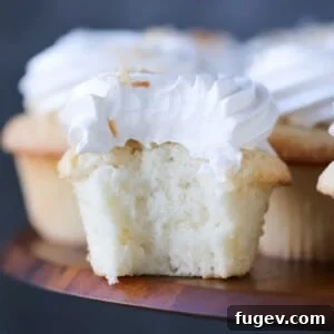 Coconut Cupcakes with Marshmallow Fluff Frosting