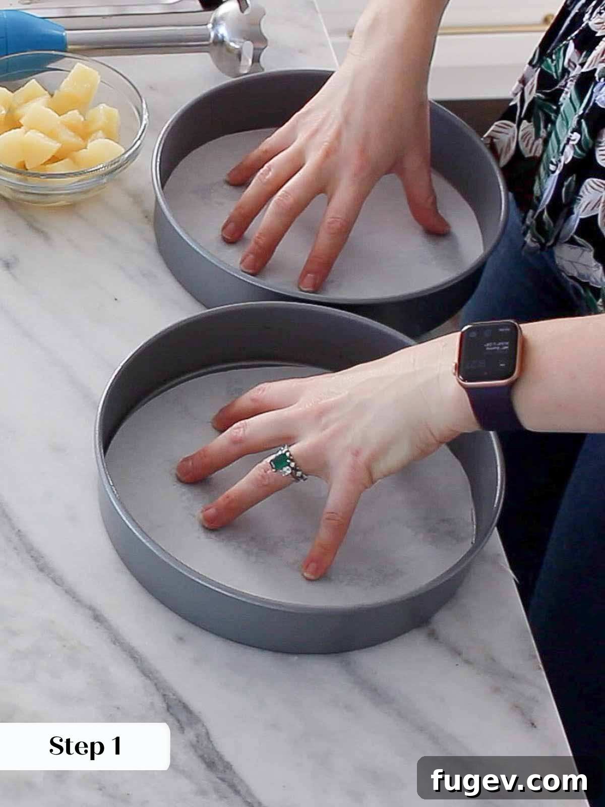 Sweet Nectar Delight 7 lining cake pans.