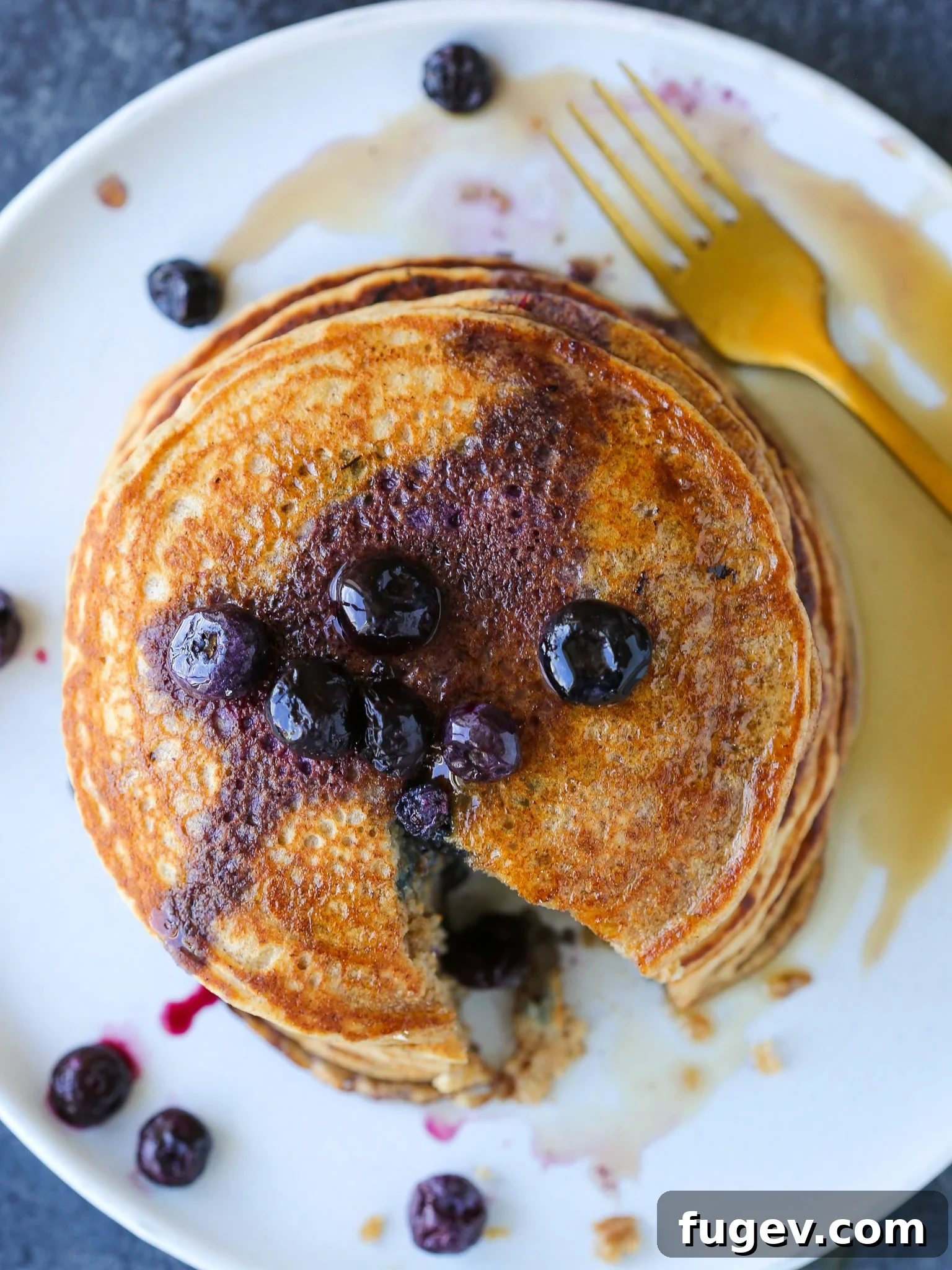Delicious Dairy-Free Whole Wheat Pancakes 5 Platter of Whole Wheat Pancakes with fresh fruit