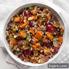 Sweet Potato Grape Wild Rice Salad