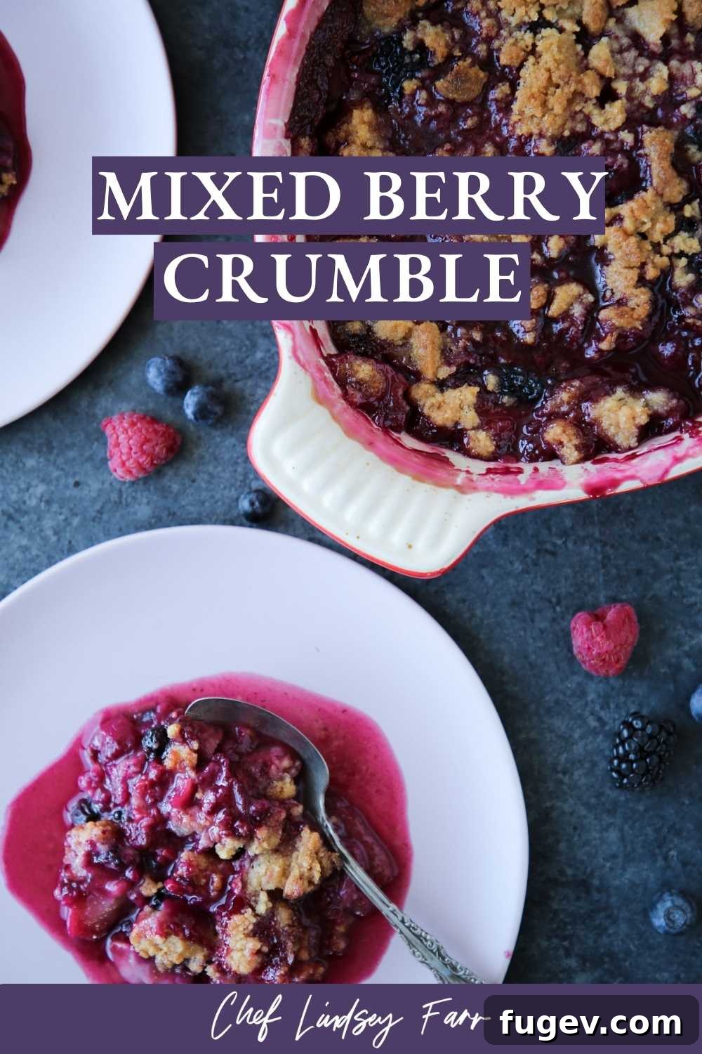 Irresistible Berry Crumble 6 Mixed Berry Crumble Fresh Berries - an image highlighting fresh berries used in the recipe.