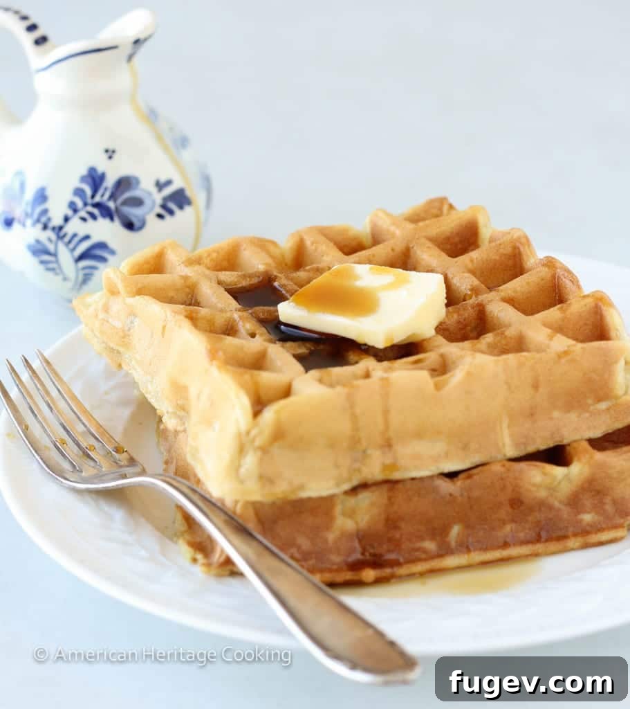 Fluffy Buttermilk Waffles for a Relaxed Sunday 3 Easy Buttermilk Waffles with Cinnamon and Nutmeg
