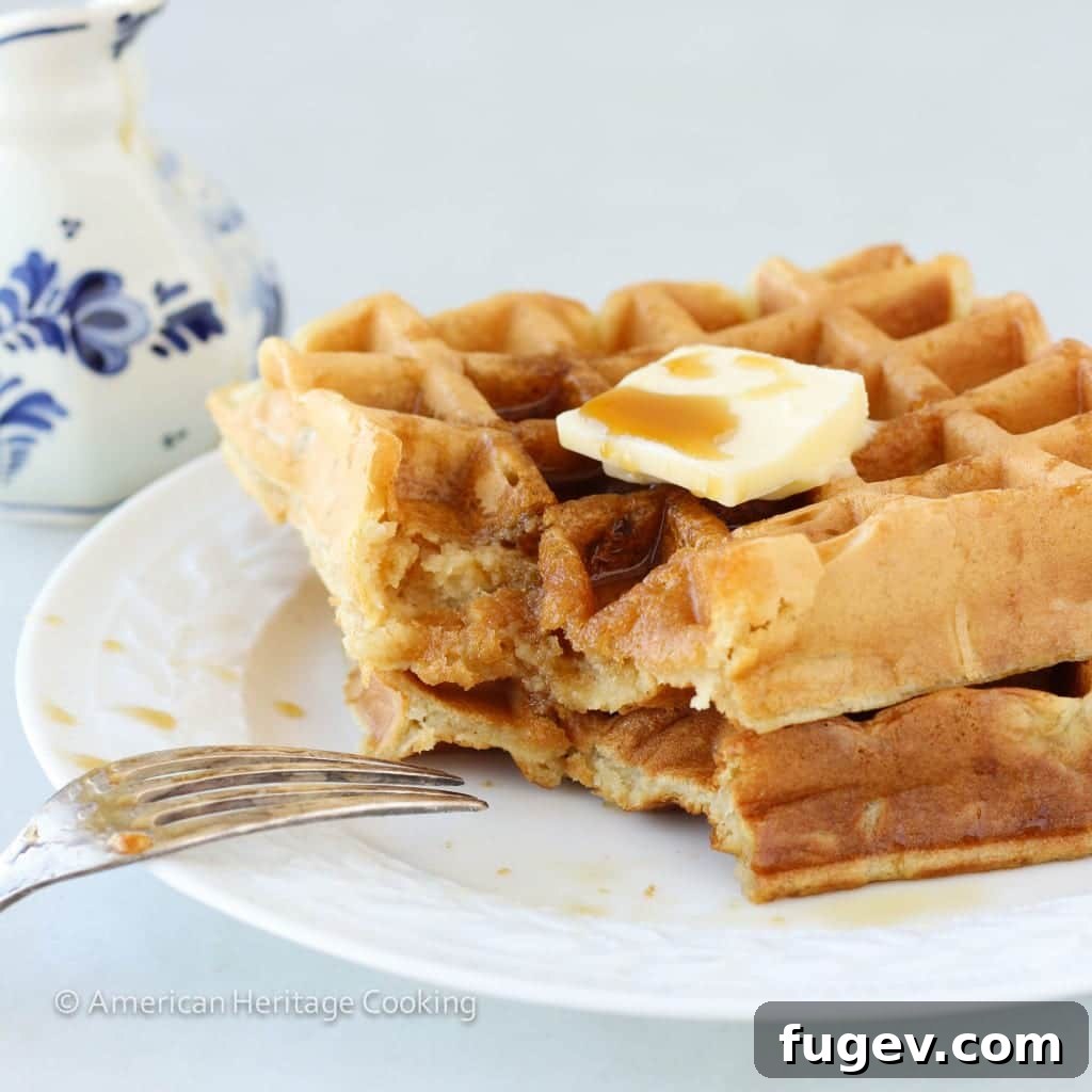 Fluffy Buttermilk Waffles for a Relaxed Sunday 8 Golden Brown Buttermilk Waffles with Toppings