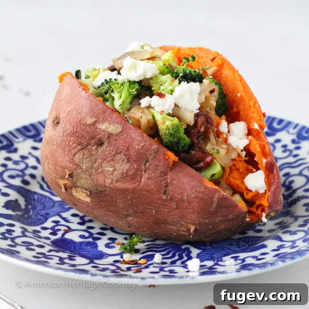 Plant Powered Stuffed Sweet Potatoes 6 Vegetarian Stuffed Sweet Potato with sun-dried tomatoes