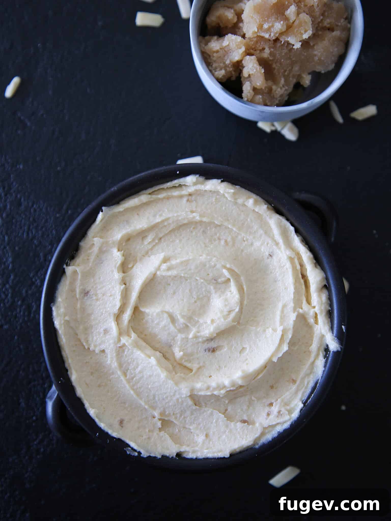 Double Almond Delight 2 Almond Cream Almond Paste Overhead View
