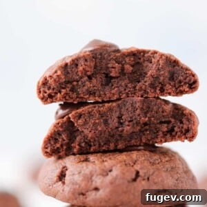 Chocolate Overload Pudding Cookies 6 Quadruple Chocolate Pudding Cookies interior detail