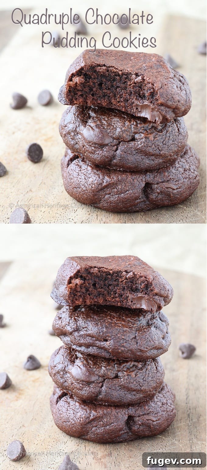 Chocolate Overload Pudding Cookies 7 Quadruple Chocolate Pudding Cookies