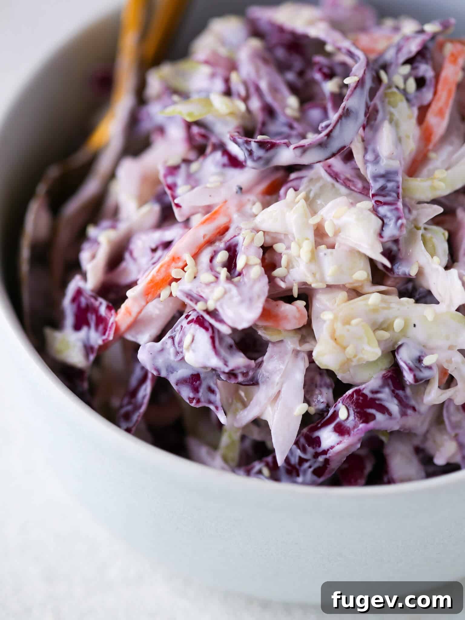 Guilt-Free Creamy Coleslaw 2 Healthy Creamy Slaw Closeup