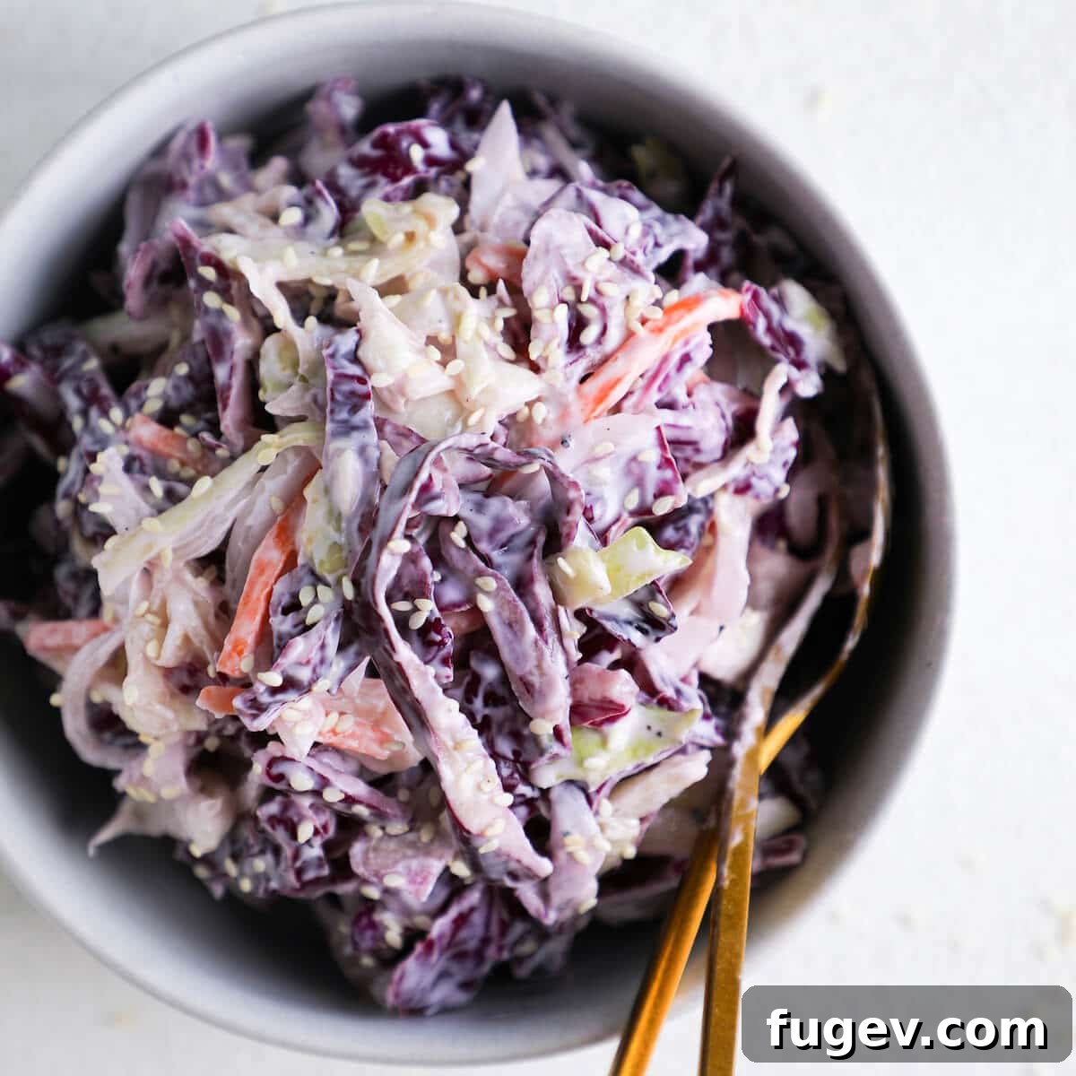 Guilt-Free Creamy Coleslaw 3 Healthy Creamy Slaw Gold Utensil