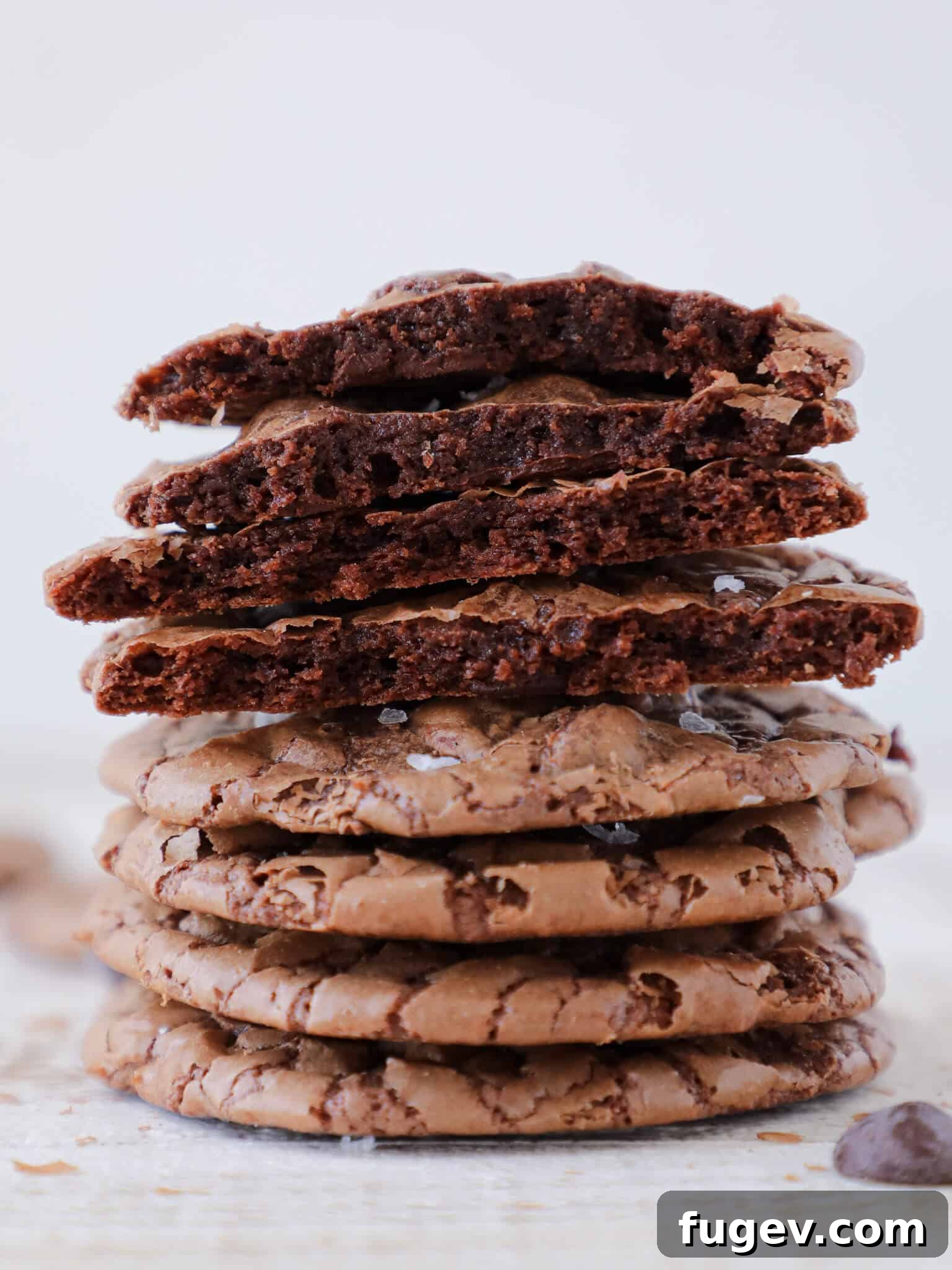 Fudgy Brownie Cookies 2 Fudgy Brownie Cookies Crumb
