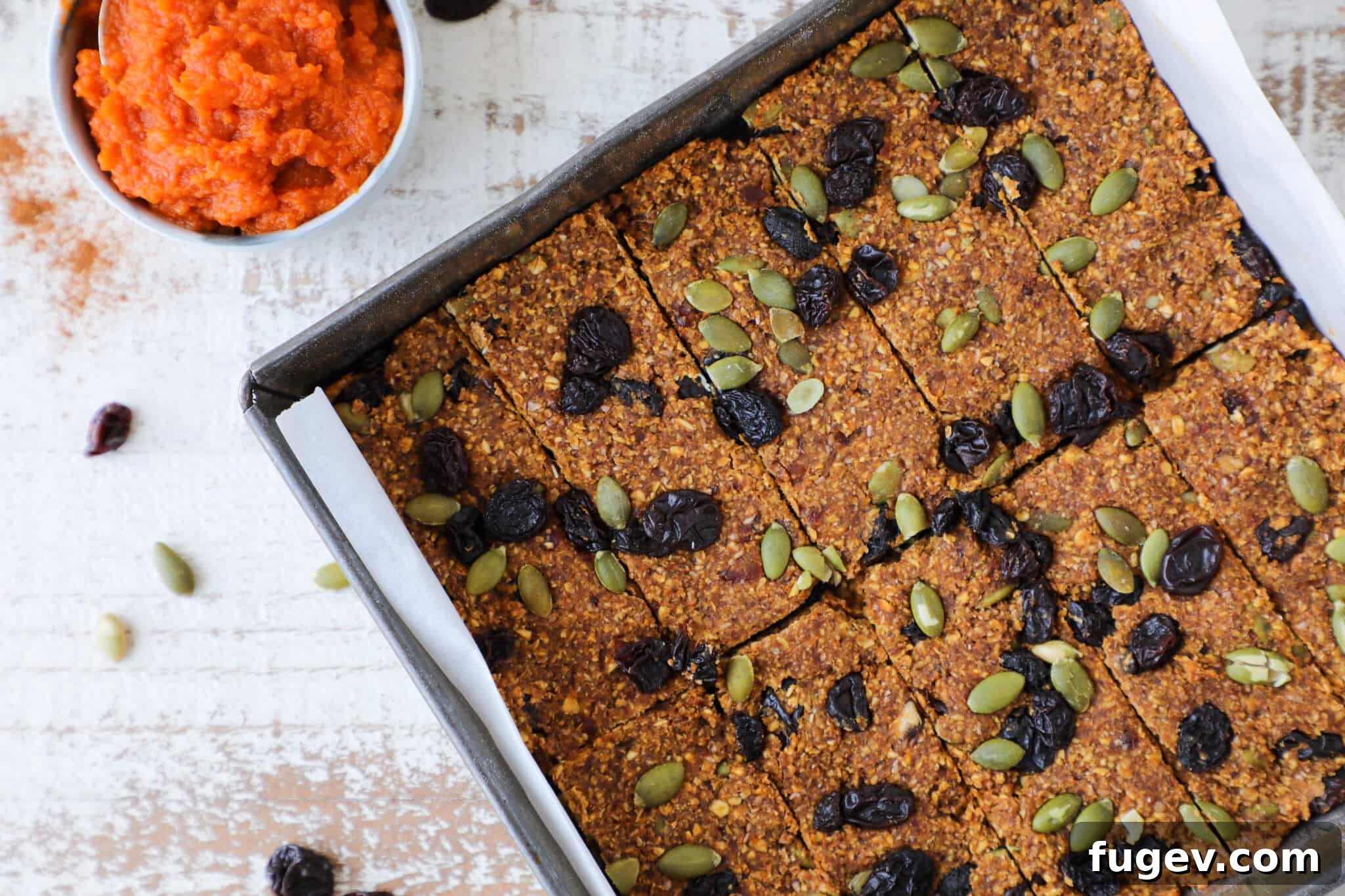 Irresistible Gluten-Free Pumpkin Squares 5 Pumpkin Puree used in making healthy energy bars.