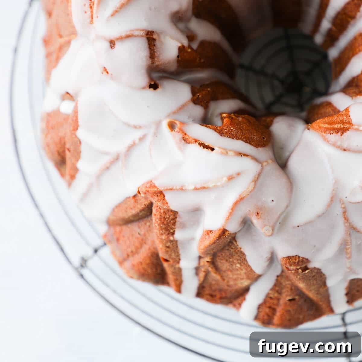 Decadent Autumn Pumpkin Bundt 6 Pumpkin Spice Bundt Cake Leaf Detail