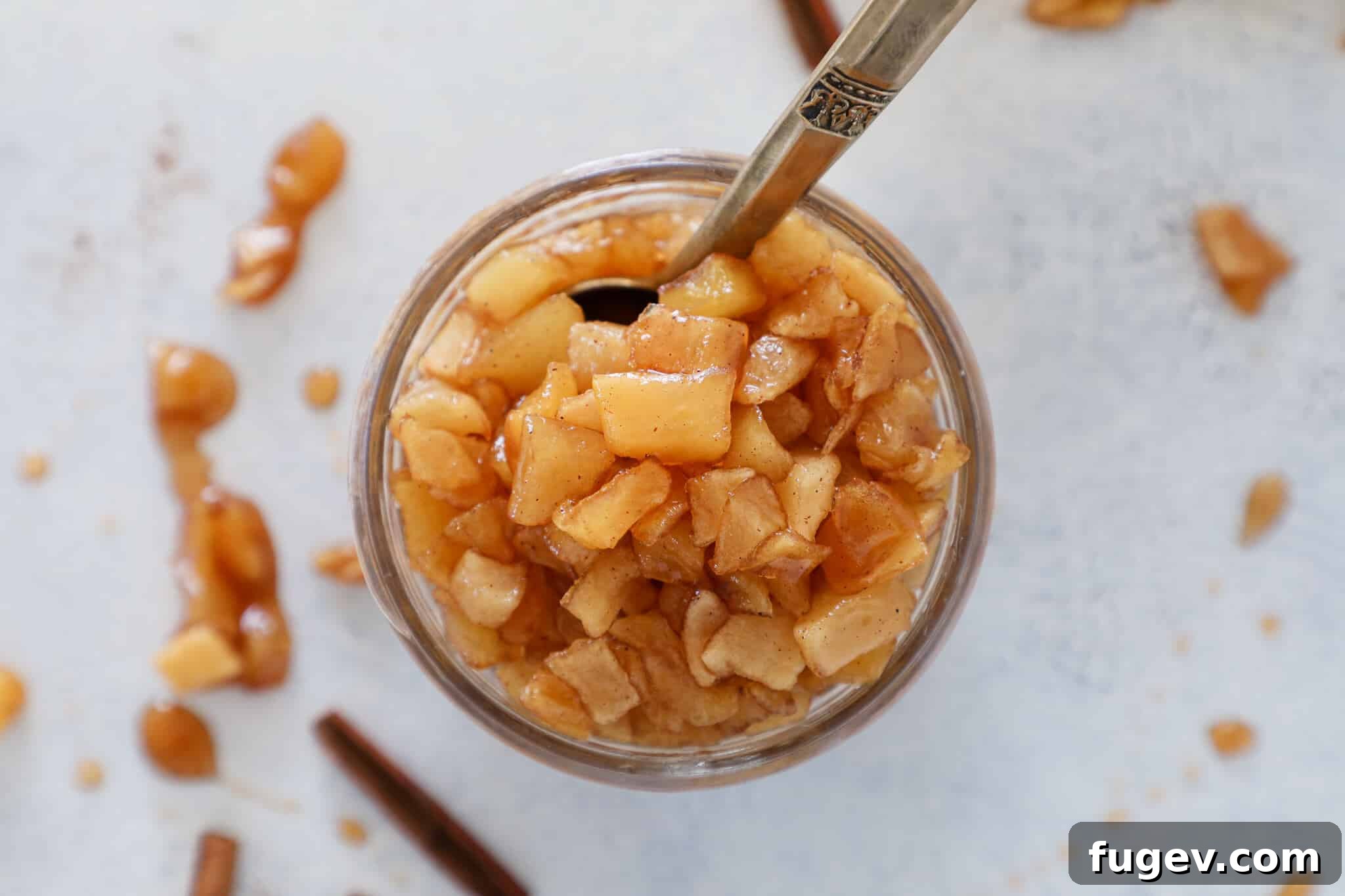 Effortless Apple Compote 6 Autumn Jam against a clean white background