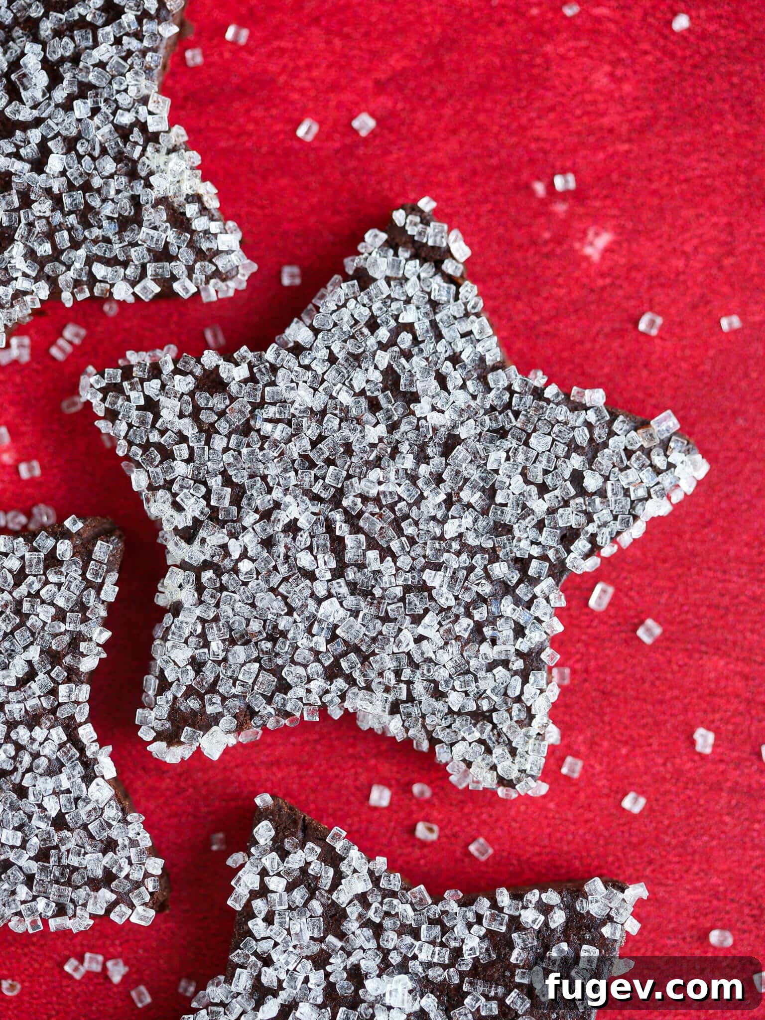 Zesty Chocolate Orange Shortbread 4 Close up of a sparkling Chocolate Orange Shortbread Star