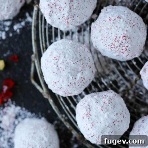 Cherry Pistachio Snowball Cookies Beautiful Overhead