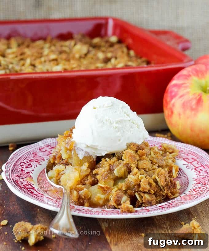 Stress-Free Thanksgiving Recipes 44 Mom's Brown Sugar Apple Crisp, an easy, family recipe for the best apple crisp! Try it for dessert tonight!