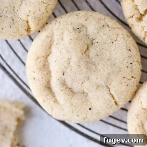 Perfect closeup of Browned Butter Cardamom Snickerdoodles.
