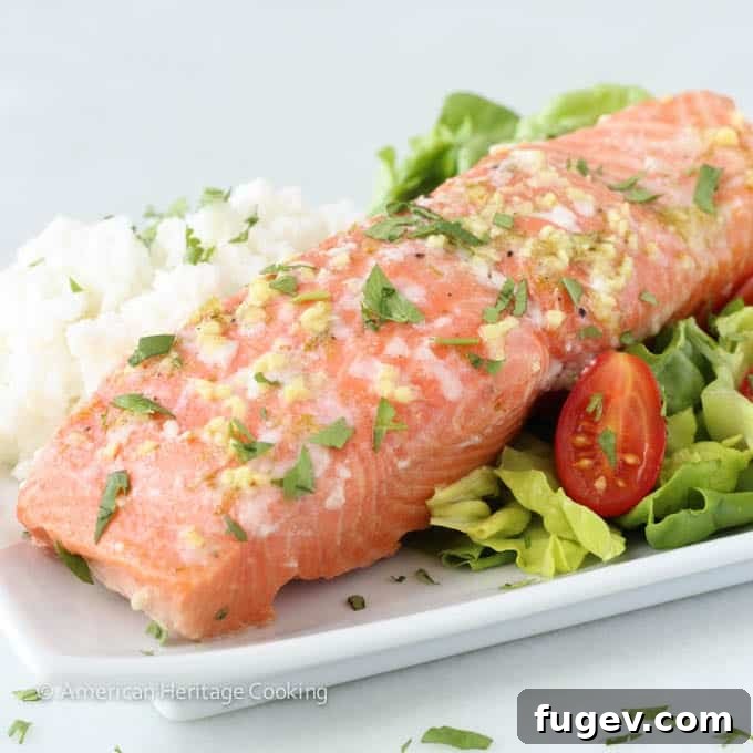 Citrus Ginger Salmon with Creamy Coconut Rice 3 Ginger Lime Salmon and Coconut Rice with a fresh side salad, creating a balanced meal.
