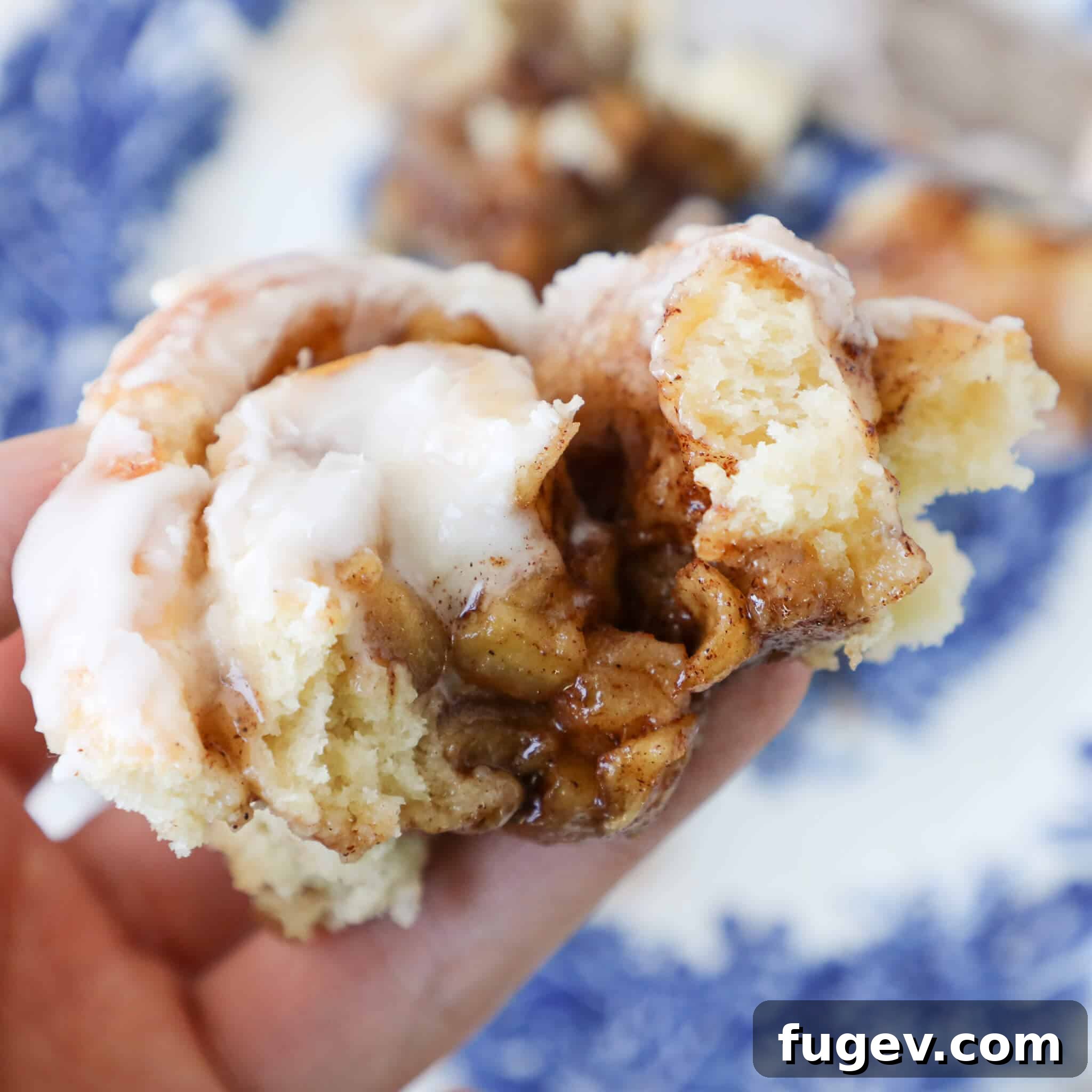 Warm Apple Cinnamon Rolls 4 Handheld Spiced Fruit Bun with Apple Compote