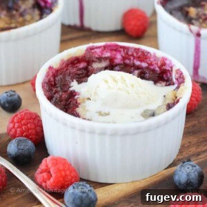 Sweet Blueberry Raspberry Crumble Cups 8 Individual Blueberry Raspberry Crumble