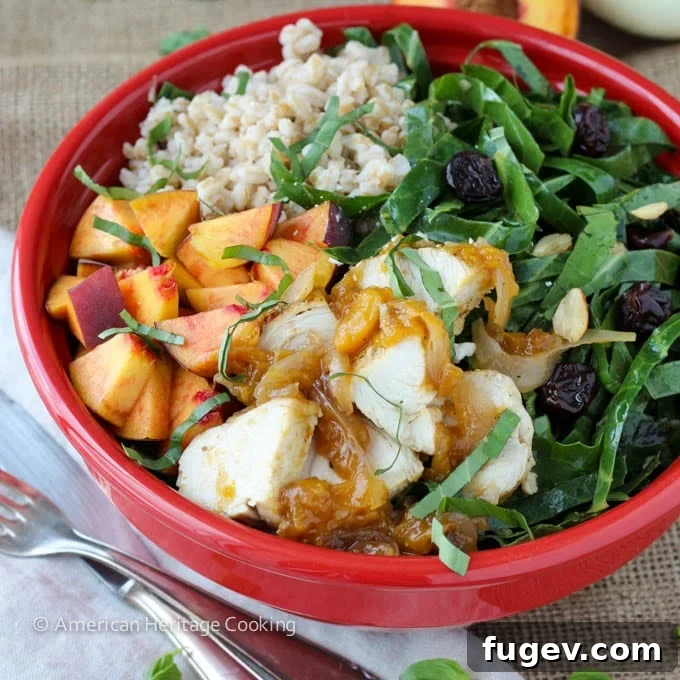 Sweet Peach Vidalia Glazed Chicken with Collard Green Salad 5 Collard Green Salad with Vidalia Onion Peach Glazed Chicken