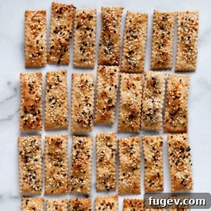 The Ultimate Homemade Everything Crackers 8 Rows of perfectly baked homemade everything bagel crackers