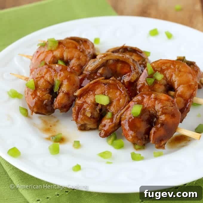 Smoky Ale Shrimp Sizzle 3 Close-up of Spicy Barbecue Beer Shrimp with a fork