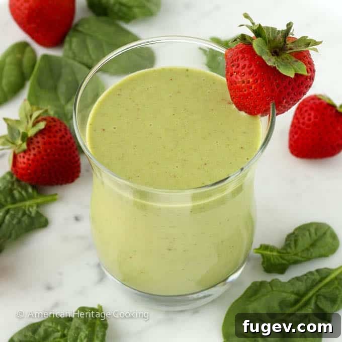 Sweet Green Power Smoothie 4 Fresh, juicy strawberries, ready to be added to the smoothie.