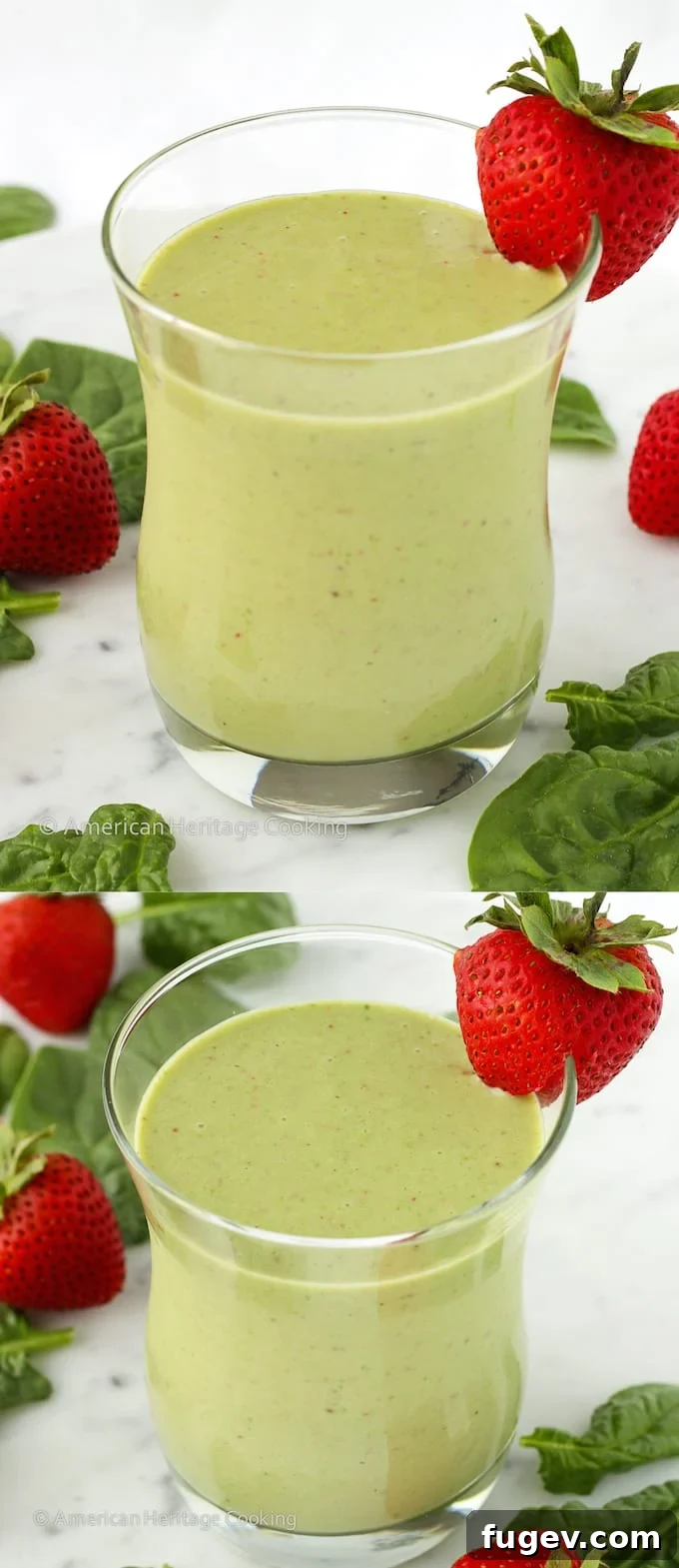 Sweet Green Power Smoothie 7 This easy recipe for a healthy Strawberry Banana Spinach Smoothie is fast, easy and delicious!!!