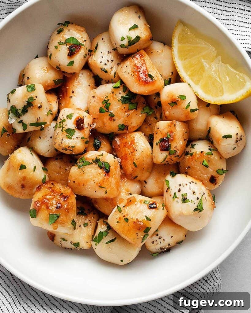 Lemon-Kissed Bay Scallops with Shallots 4 Nantucket Bay Scallops