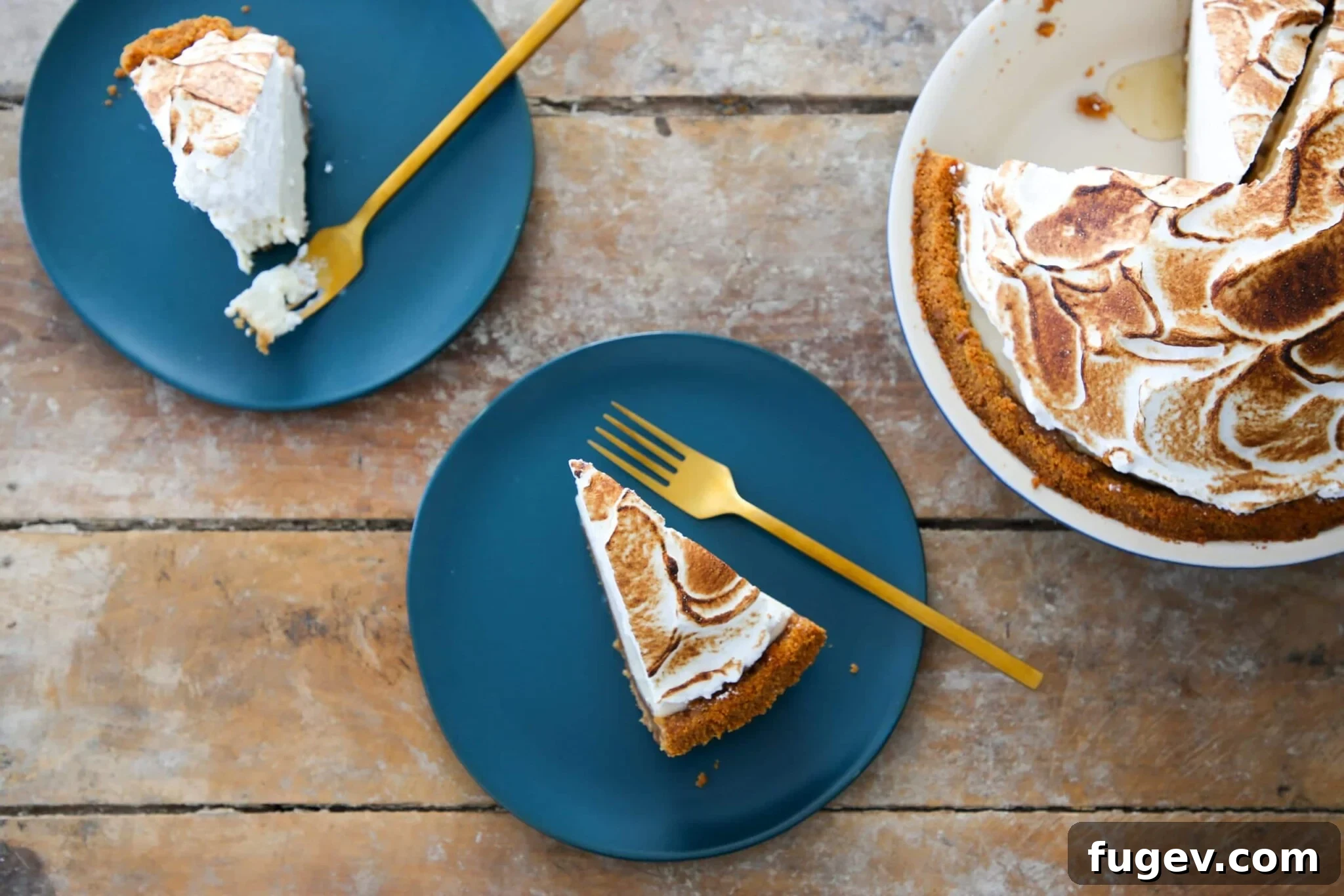 Effortless Summer Sweet Treats 3 Perfectly sliced Key Lime Pie on a wooden surface, ready to serve
