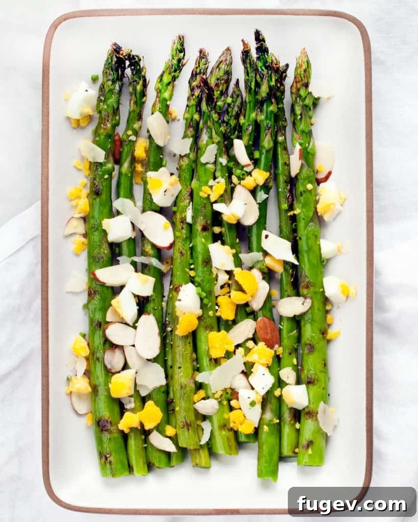 Seared Asparagus Medley 3 Close-up of freshly grilled asparagus spears