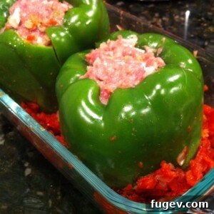 A dish of freshly baked Creole Stuffed Peppers