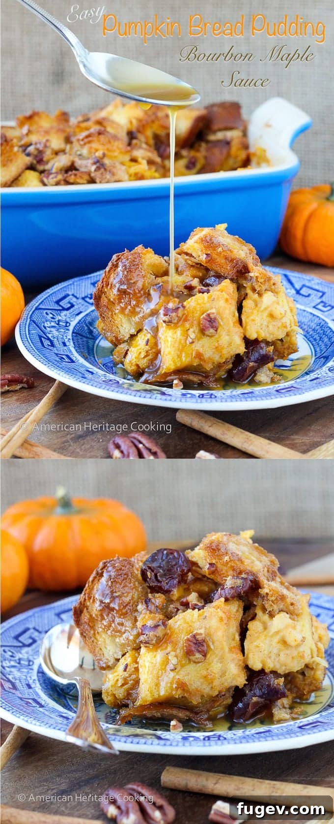 Cozy Pumpkin Bread Pudding 6 Easy Pumpkin Spice Bread Pudding with Maple Bourbon Cream Sauce