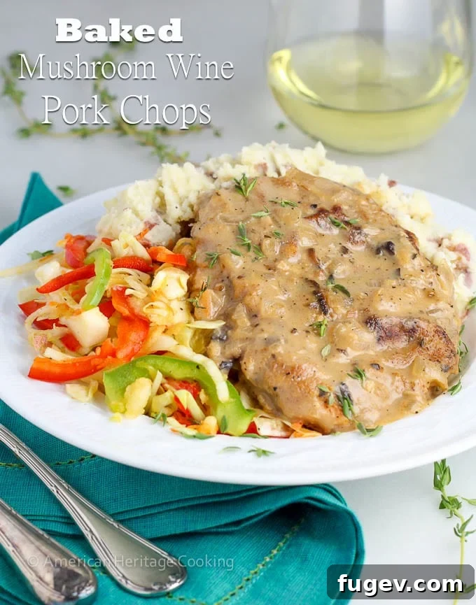 Creamy Mushroom Pork Chops 14 A beautifully presented baked mushroom pork chop, an easy and delicious meal perfect for family dinners or entertaining.