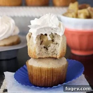 Apple Pie Cupcakes with Maple Buttercream by Beyond Frosting. The perfect fall dessert!