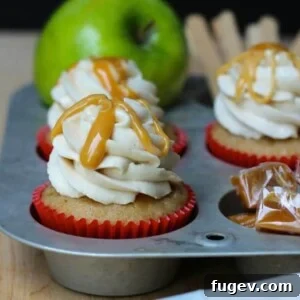 Caramel Apple Cupcakes by Your Cup of Cake. The solution for beautiful caramel apples in cupcake form!