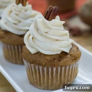 Sweet Potato Cupcakes with Spiced Buttercream by Spicy Southern Kitchen. Quick and easy, a great fall dessert.