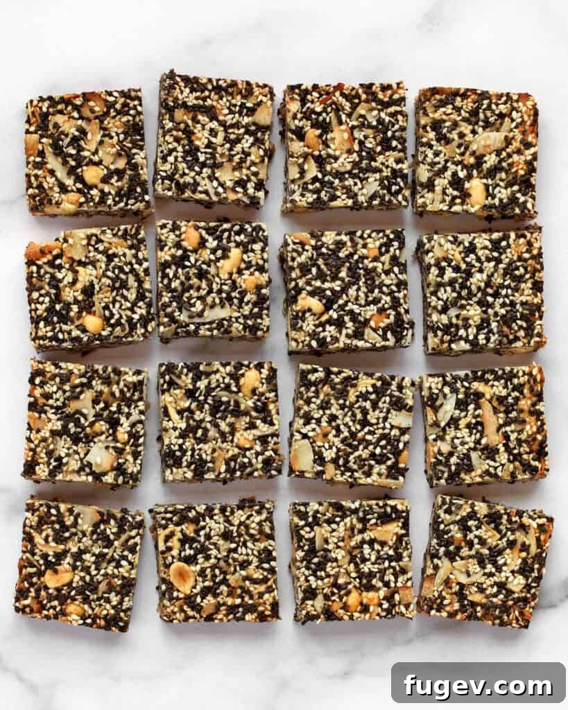 Golden Sesame Peanut Bars 2 Delicious Sesame Peanut Bars arranged neatly on a serving platter
